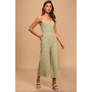 Green striped lulus jumpsuit